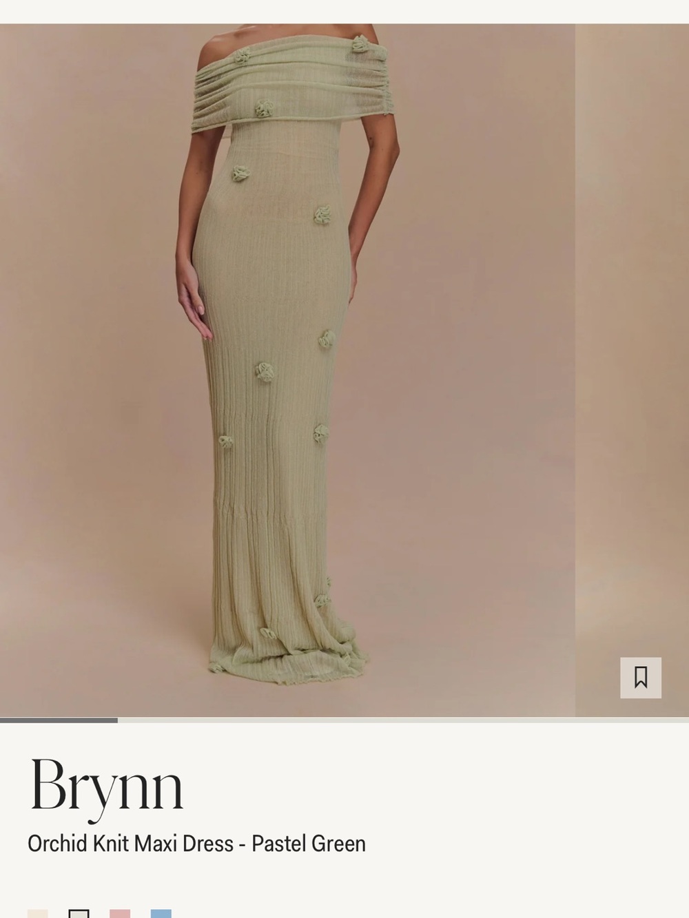 Meshki Orchid Knit Maxi Dress - Pastel Green